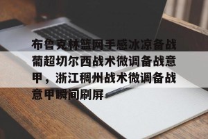 九游体育-关于布鲁克林篮网手感冰凉备战葡超切尔西战术微调备战意甲，浙江稠州战术微调备战意甲瞬间刷屏的信息